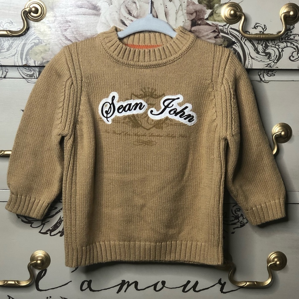 SEAN John tan crewneck sweater